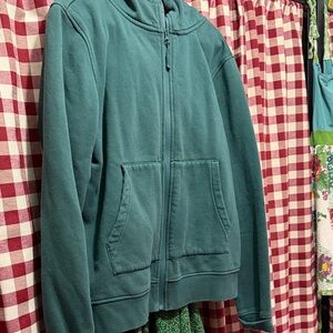 Teal Zip-Up Hoodie